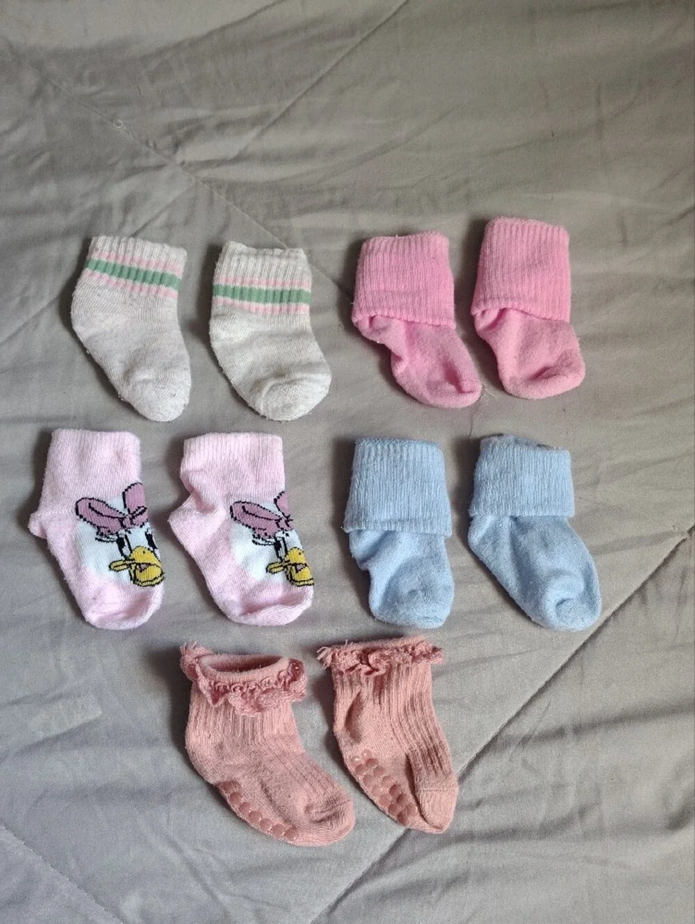 Disney Baby Socks Pack in Pink, Blue, White